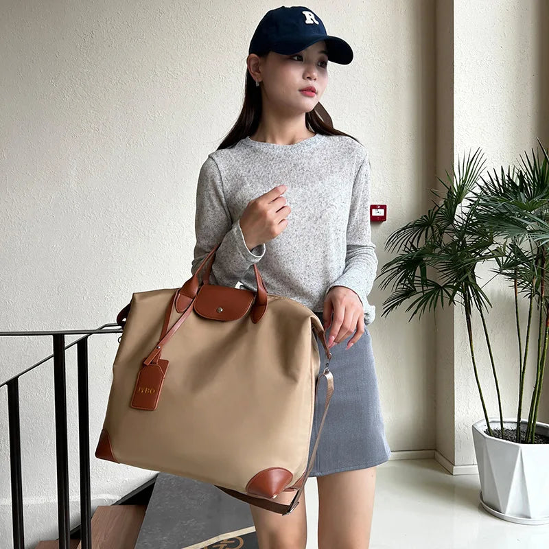 Large Capacity Travel Travel Sports Lightweight Clothing Storage Handbag Custom Tote Bag for College with Zipper