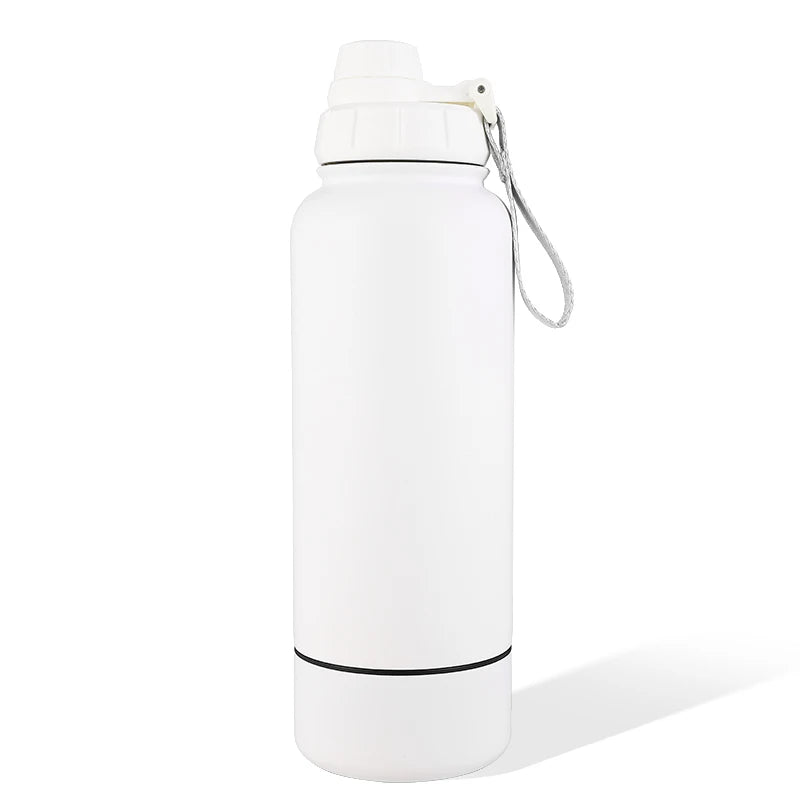 3 in 1 14oz 22oz 32oz Outdoor Leakproof Stainless Steel Dog Water Bottle Dispenser with Drinking Feeder for Pets Walking