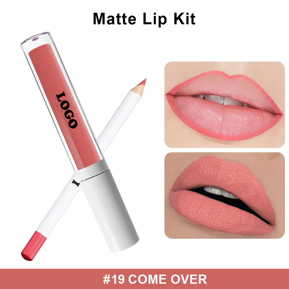 New Design Waterproof Long Lasting Makeup Private Label Lip Gloss Lipliner Set
