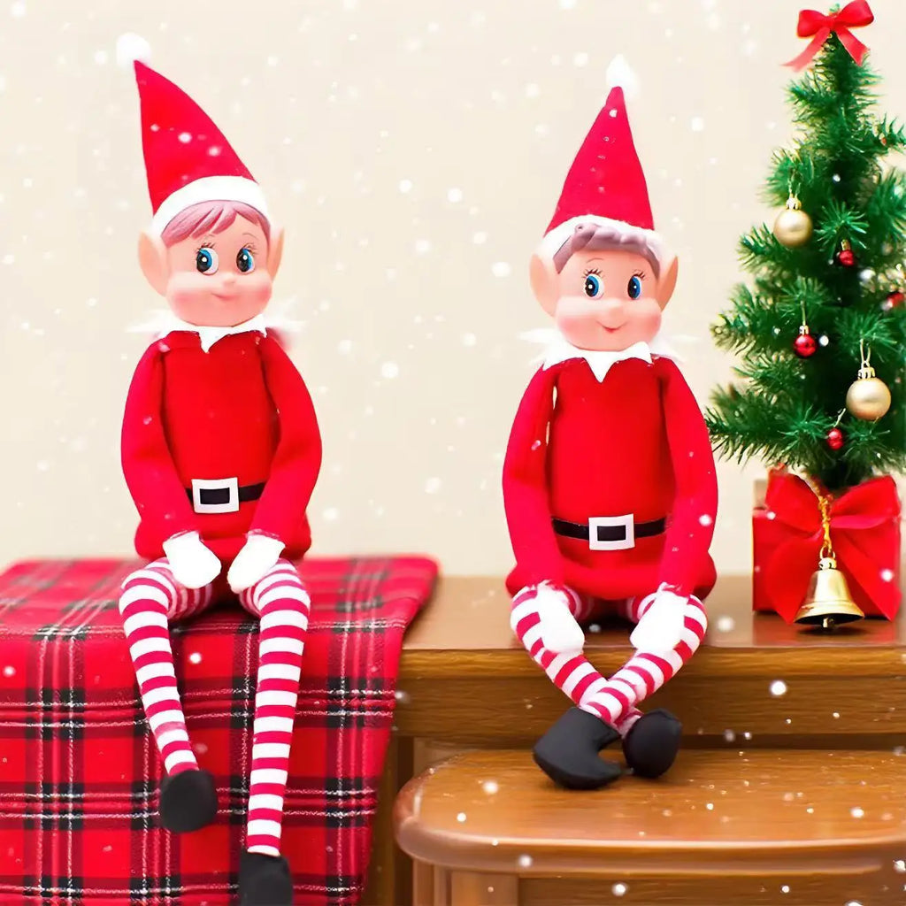 Christmas Decorations Long-Legged Elf Doll Ornaments Holiday Plush Toys Seasonal Decorations