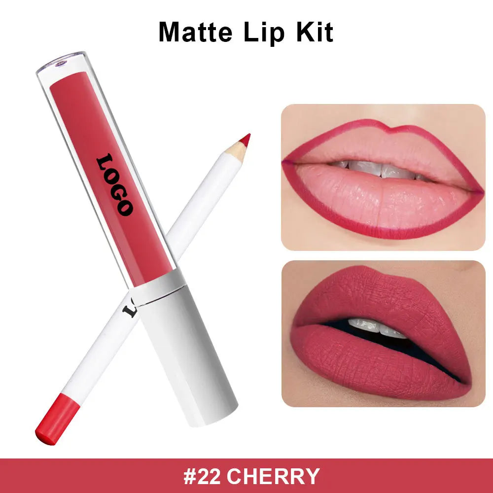 New Design Waterproof Long Lasting Makeup Private Label Lip Gloss Lipliner Set