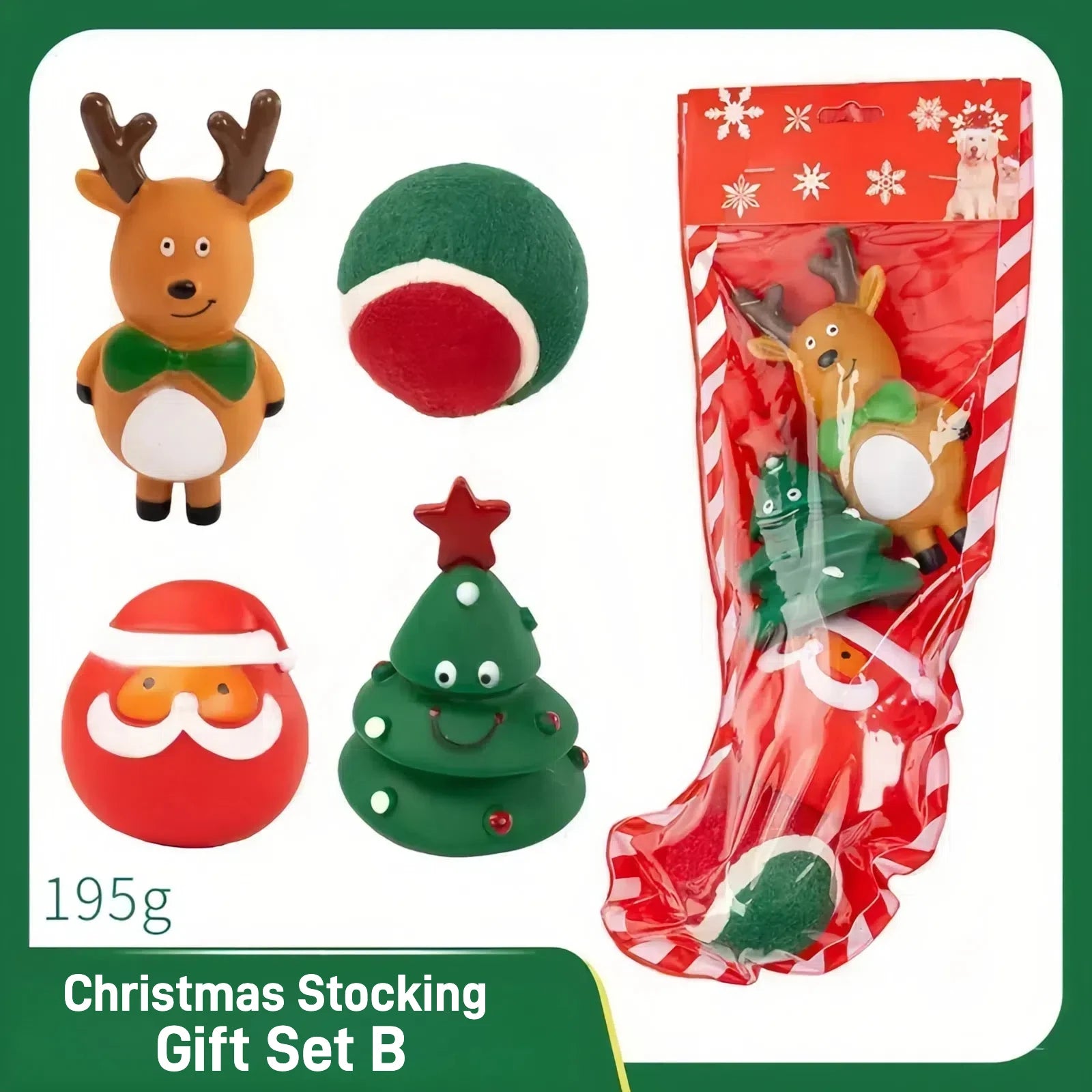 Wholesale Christmas Pet Accessories Customized Dog Gift Squeak Toys Multi-Pack with Unique Packaging