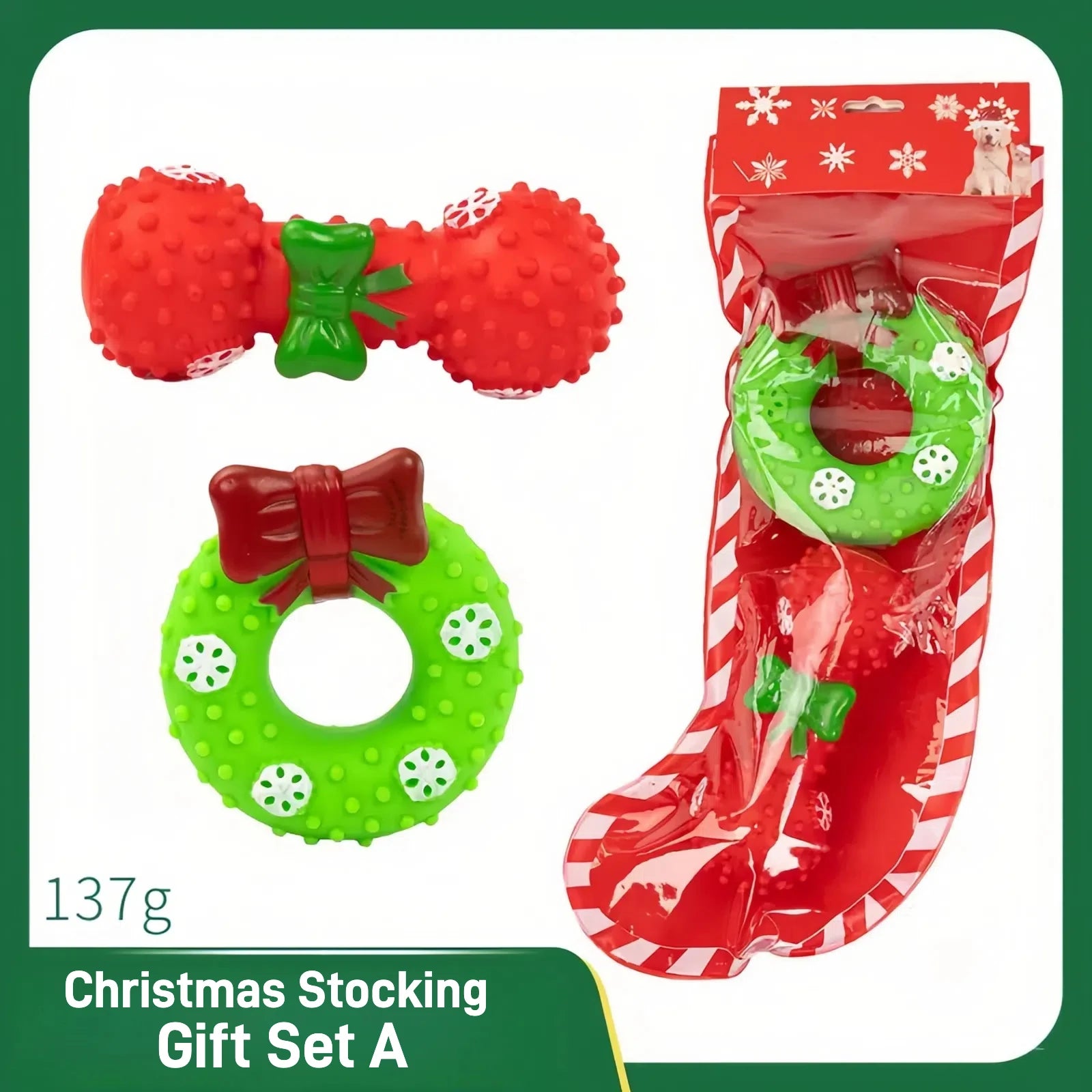 Wholesale Christmas Pet Accessories Customized Dog Gift Squeak Toys Multi-Pack with Unique Packaging