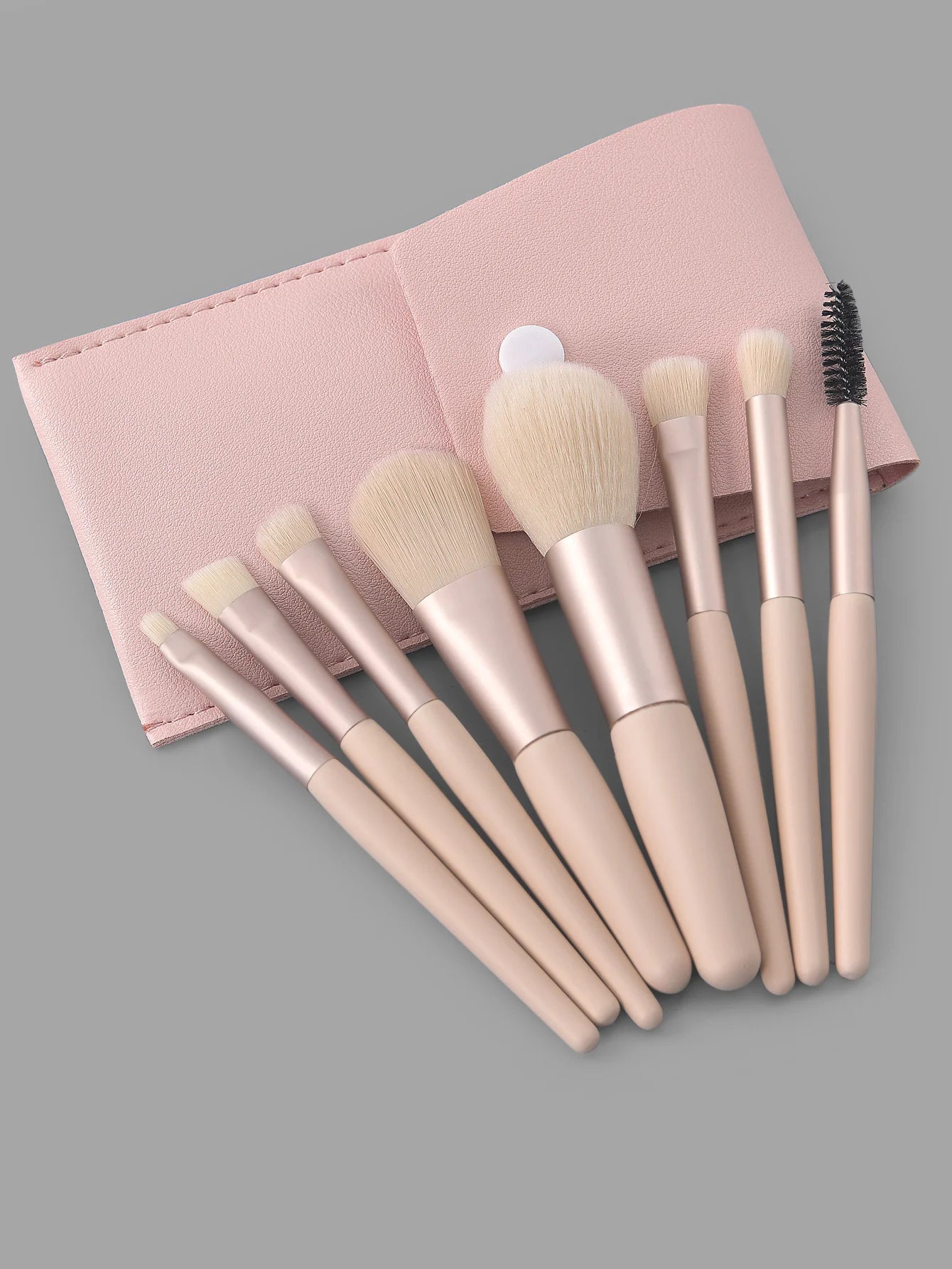 Premium Mini 8pcs Travel Makeup Brush Set Soft Synthetic Bristles, Essential Cosmetics Tools Kit Customized logo