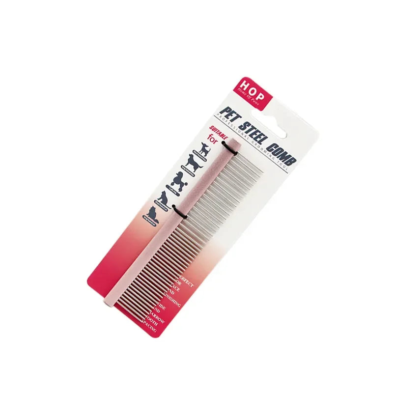 Professional Cats Stainless Steel Pins Comb Dog Metal Hair Buster Comb Pet Comb for Shedding and Detangling