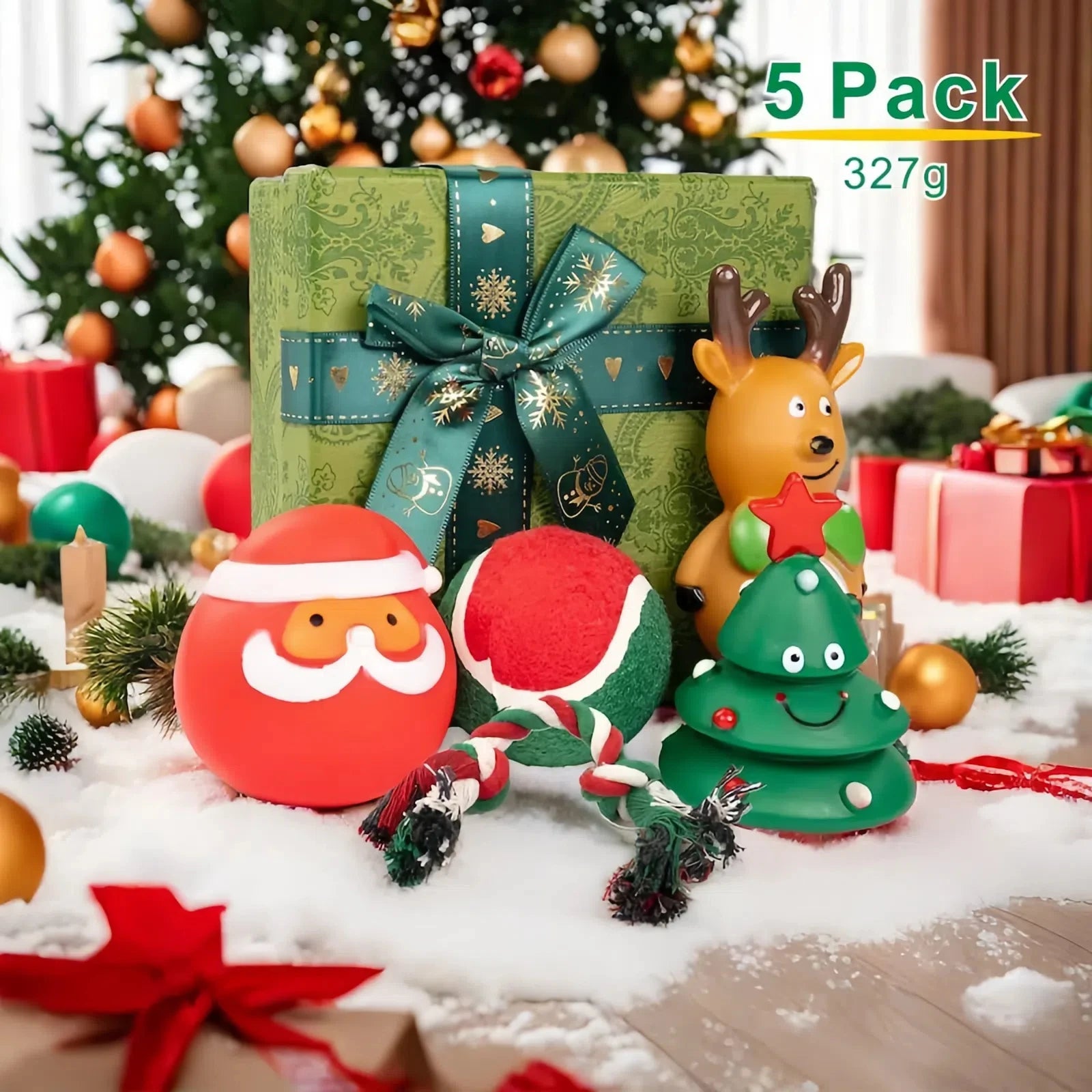 Wholesale Christmas Pet Accessories Customized Dog Gift Squeak Toys Multi-Pack with Unique Packaging