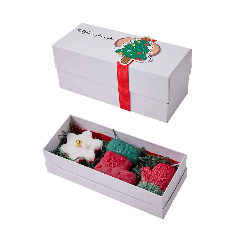 Natural Soy Candle Christmas Candles Set Christmas Candles for Home Scented Winter Holiday