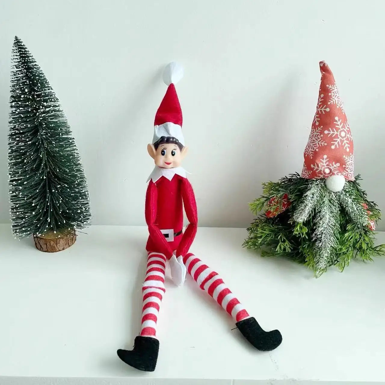 Christmas Decorations Long-Legged Elf Doll Ornaments Holiday Plush Toys Seasonal Decorations