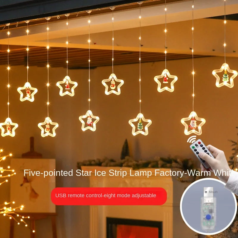 New Year Christmas Decoration Lights Ornament Tree Lights Merry Christmas LED Christmas Lights With Free Color Box