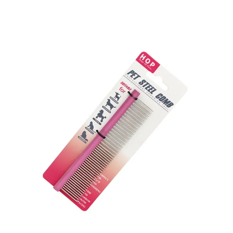 Professional Cats Stainless Steel Pins Comb Dog Metal Hair Buster Comb Pet Comb for Shedding and Detangling