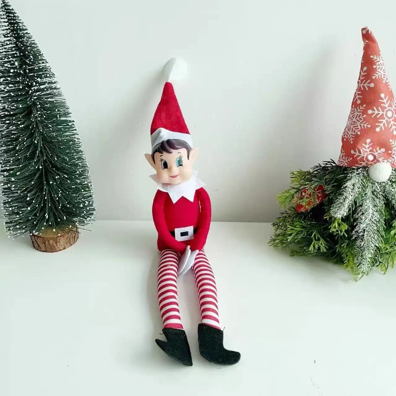 Christmas Decorations Long-Legged Elf Doll Ornaments Holiday Plush Toys Seasonal Decorations