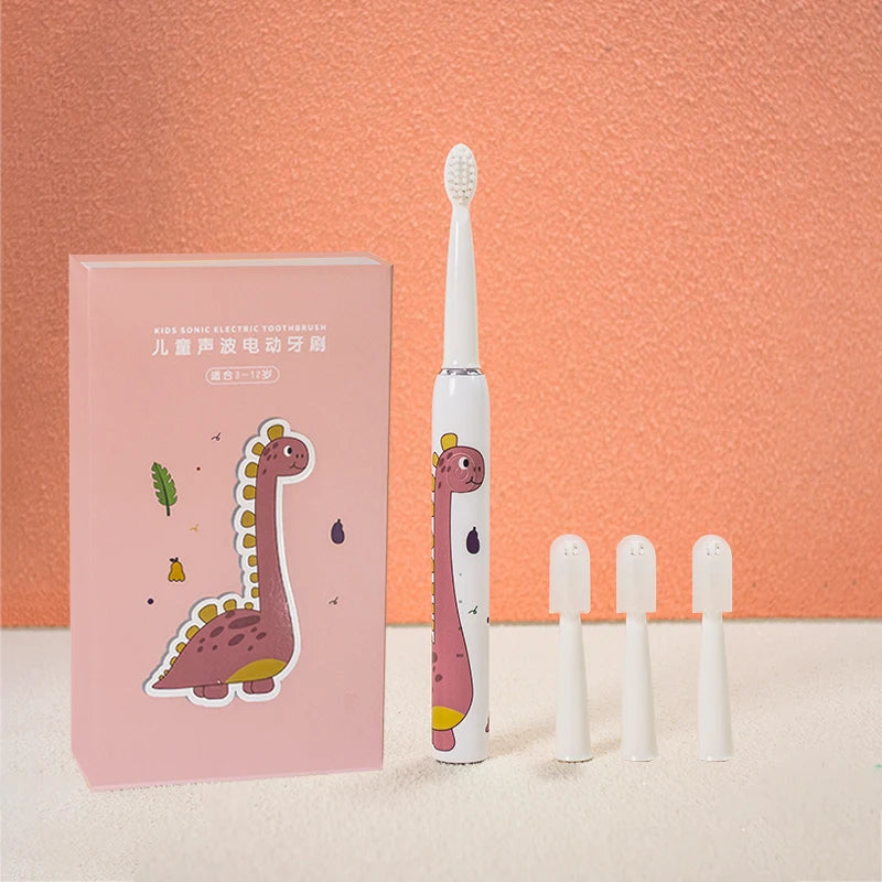 Cute Animal Series Rechargeable Soft Bristle Electric Toothbrush Light Children Electric Toothbrush for Kids Comfortable Grip