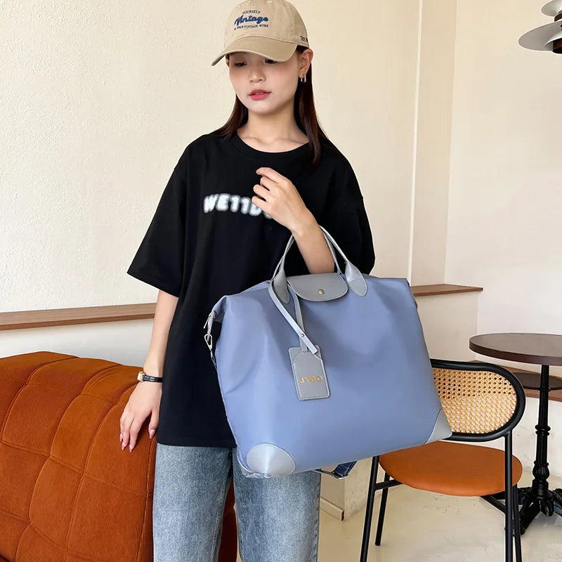 Large Capacity Travel Travel Sports Lightweight Clothing Storage Handbag Custom Tote Bag for College with Zipper