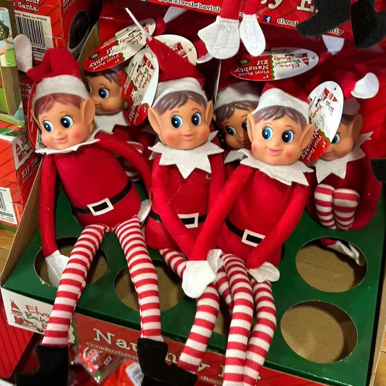 Christmas Decorations Long-Legged Elf Doll Ornaments Holiday Plush Toys Seasonal Decorations