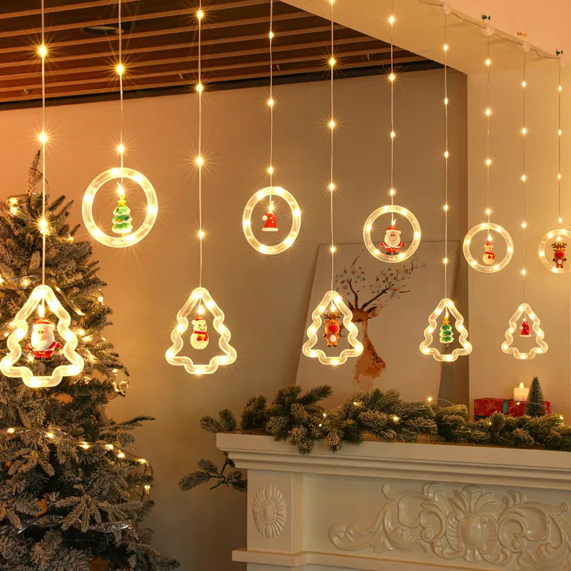 New Year Christmas Decoration Lights Ornament Tree Lights Merry Christmas LED Christmas Lights With Free Color Box
