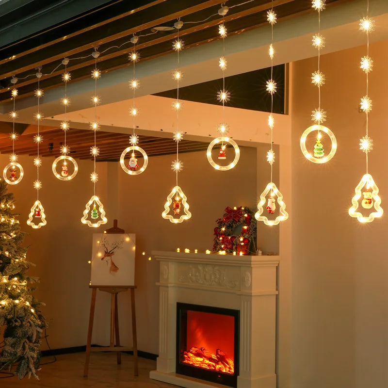New Warm White Christmas Led Light Xmas Curtain String Light Christmas Decorations Indoor