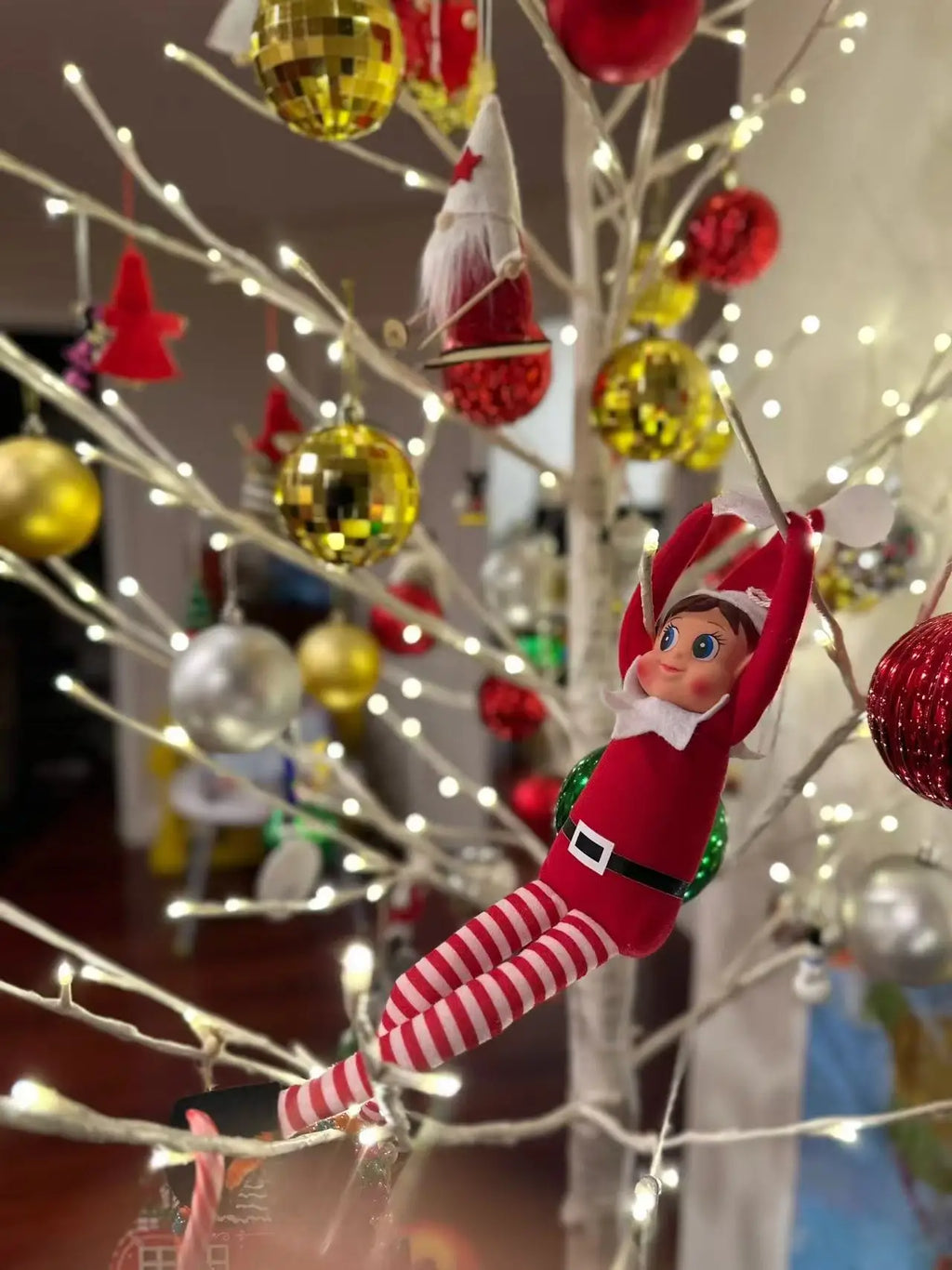 Christmas Decorations Long-Legged Elf Doll Ornaments Holiday Plush Toys Seasonal Decorations