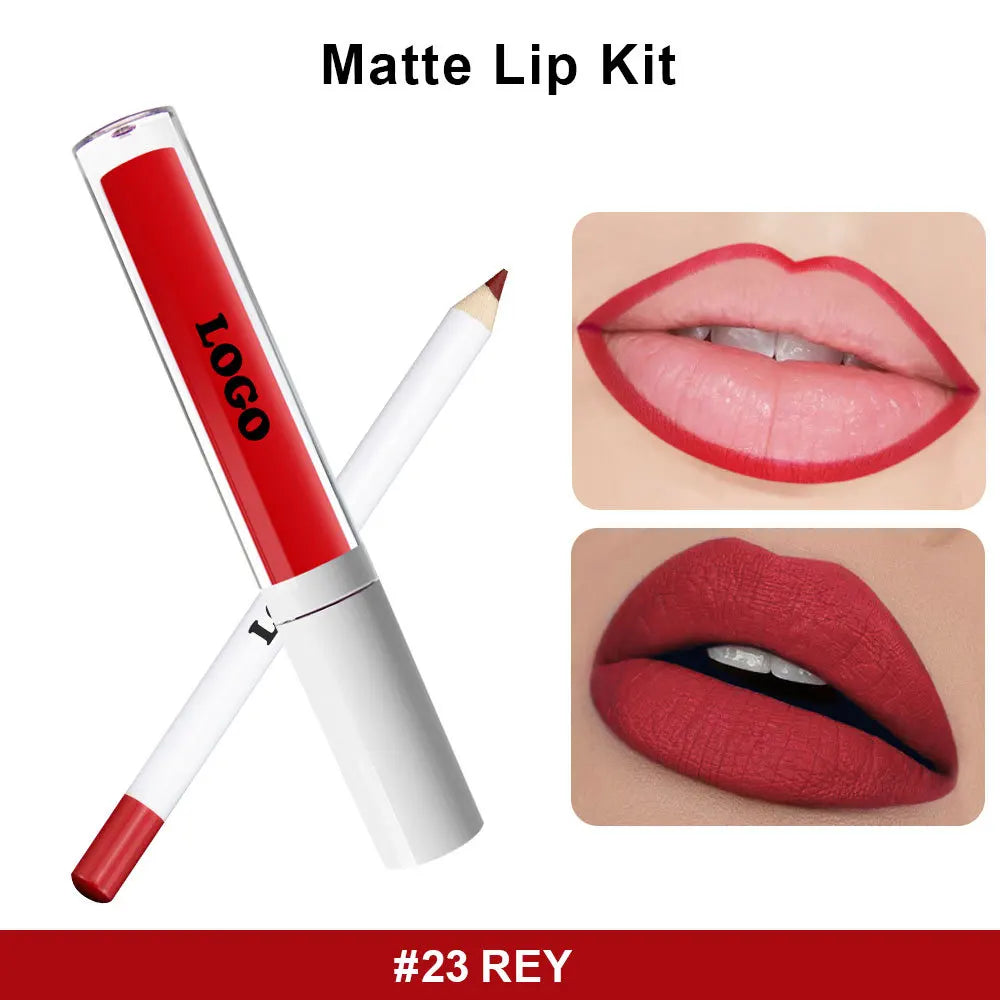 New Design Waterproof Long Lasting Makeup Private Label Lip Gloss Lipliner Set