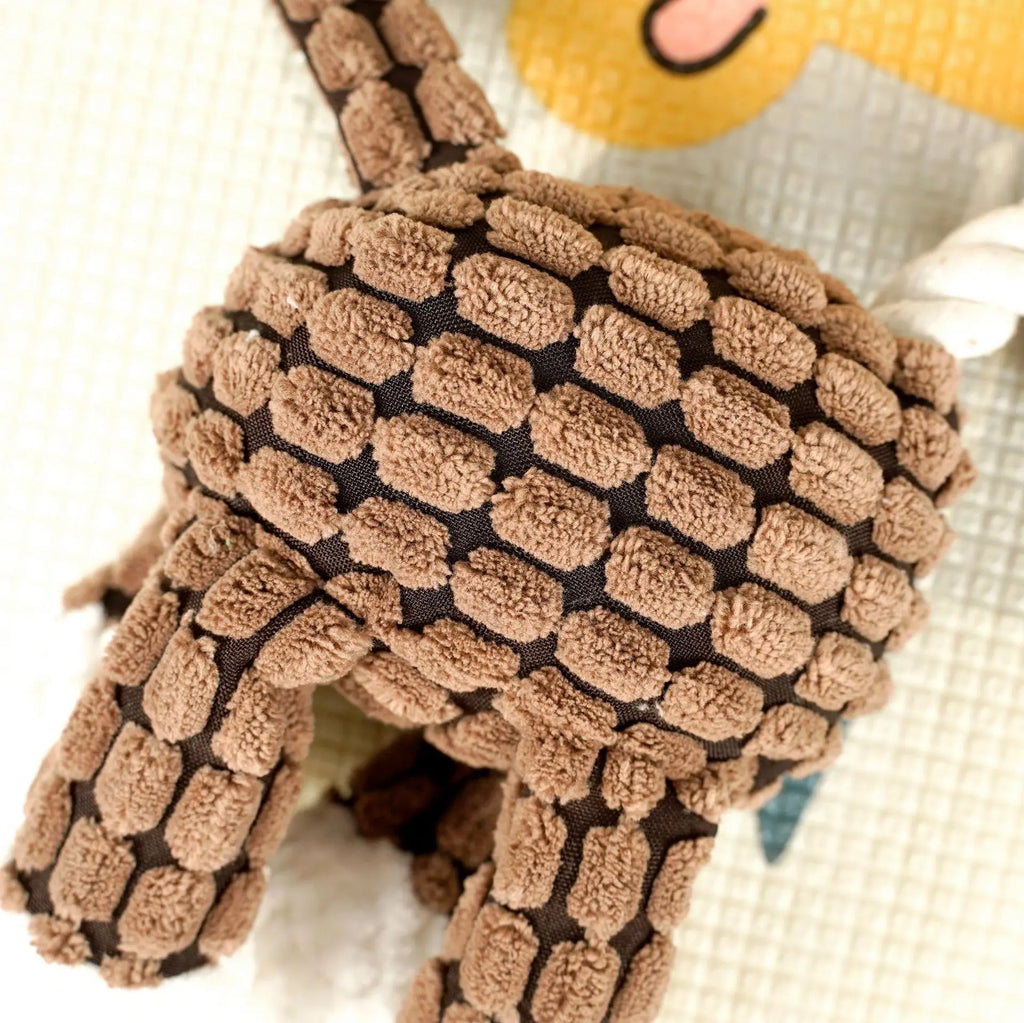 Pet Dog Polyester Rope Chew Resistant Eco-friendly Interactive Plush Sound Cat Toy for Dogs Cats & Small Animals