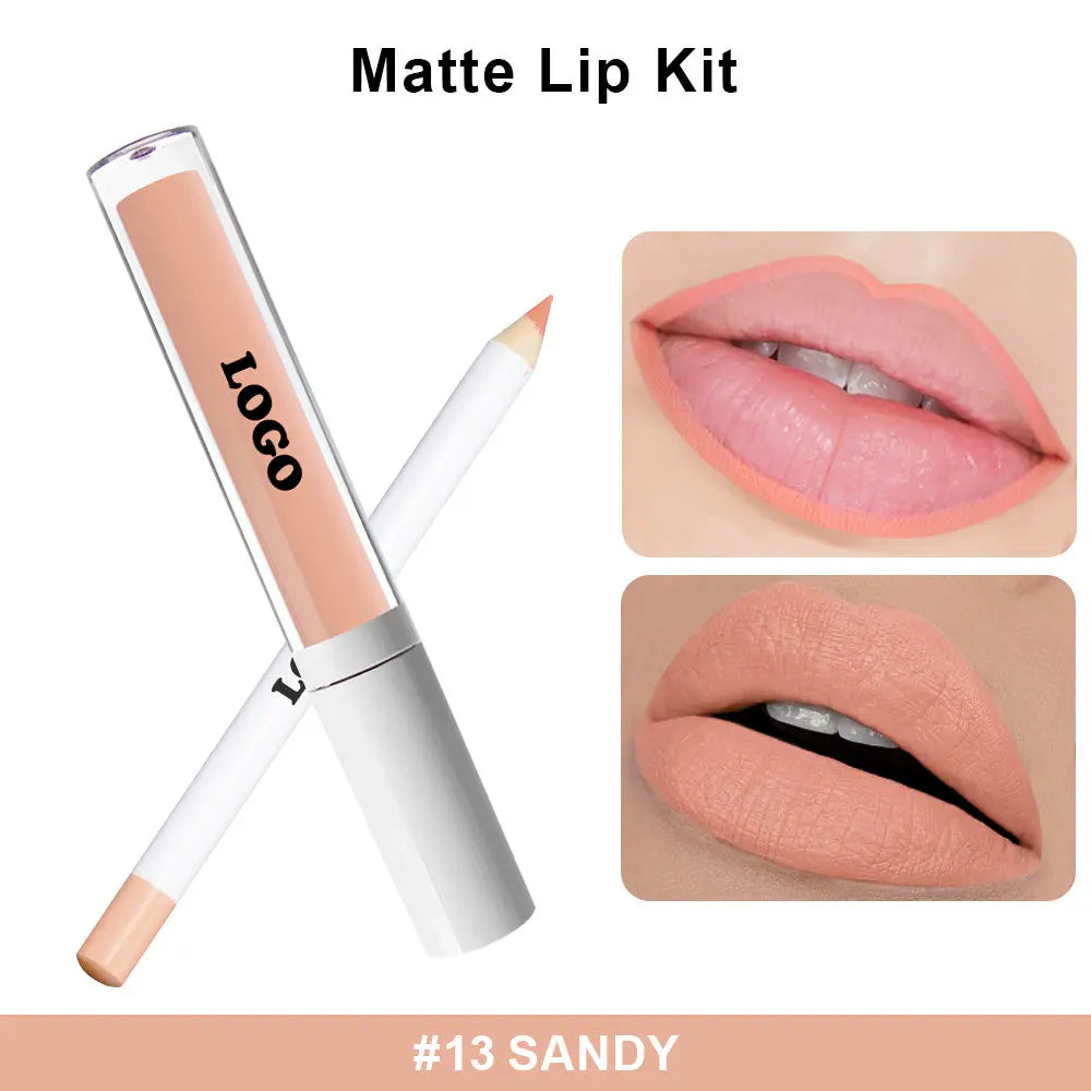 New Design Waterproof Long Lasting Makeup Private Label Lip Gloss Lipliner Set