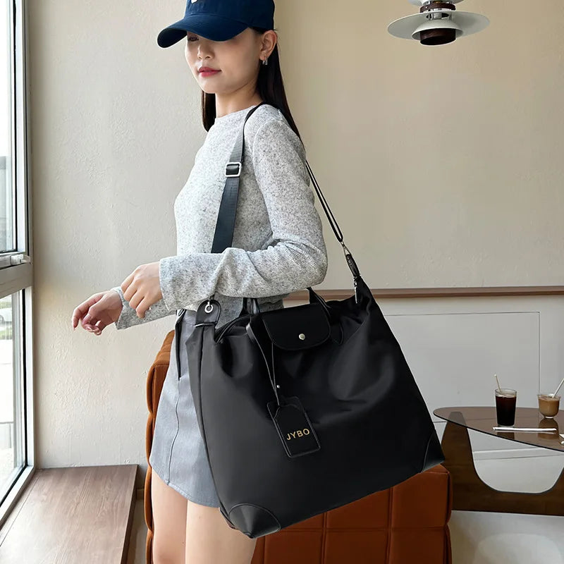 Large Capacity Travel Travel Sports Lightweight Clothing Storage Handbag Custom Tote Bag for College with Zipper