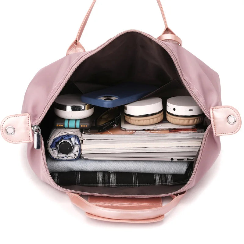 Large Capacity Travel Travel Sports Lightweight Clothing Storage Handbag Custom Tote Bag for College with Zipper