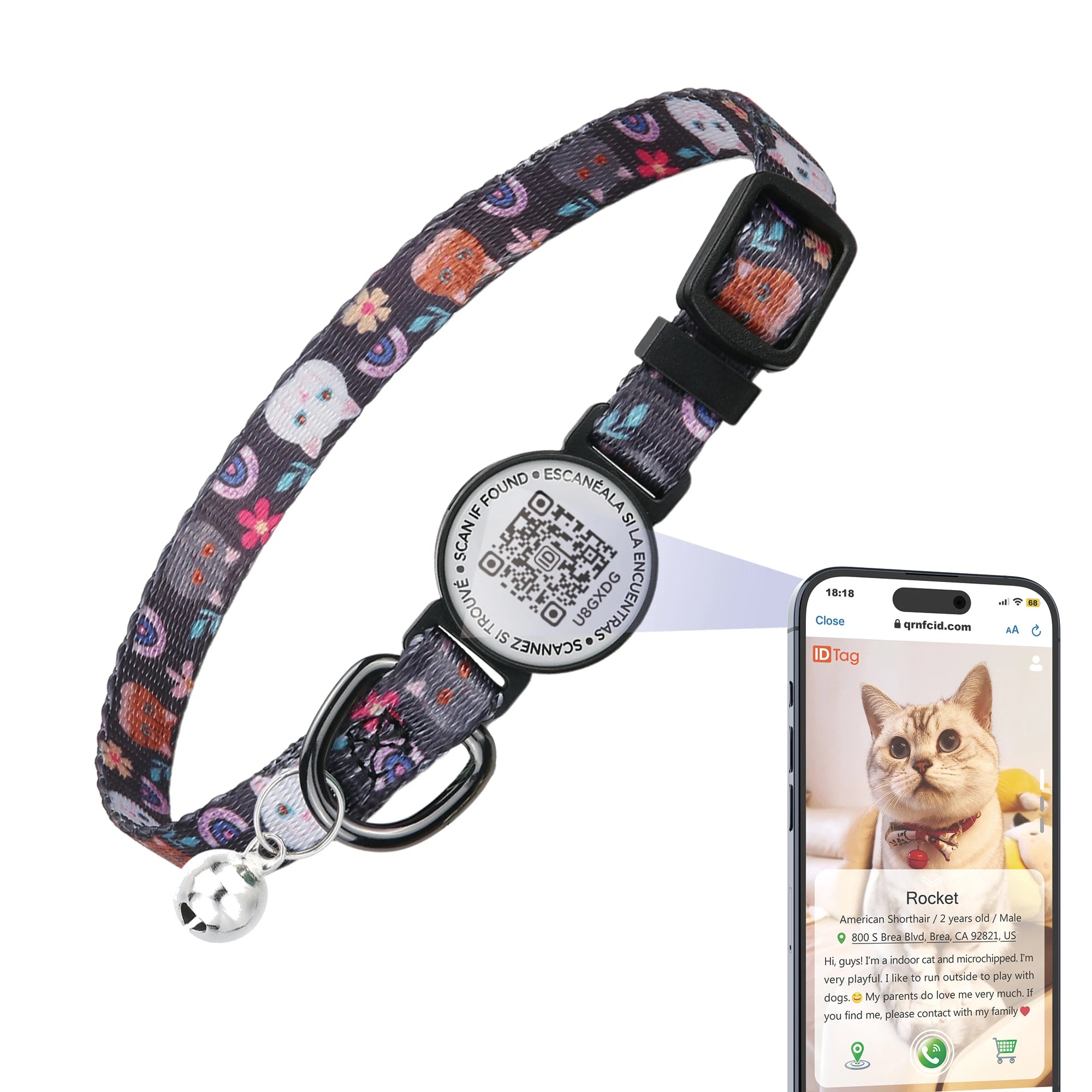 Software Ready Wholesale Custom Fashion Adjustable Breakaway Cute Modern Pet Cat Neck Collar Belt Luxury With Bell